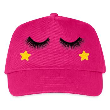  Wimpern Design - Kinder Basecap - Fuchsia - Vorne
