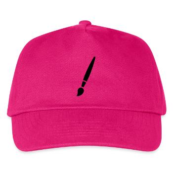 Pinsel, Malerei, Kunst Symbol - Kinder Basecap - Fuchsia - Vorne