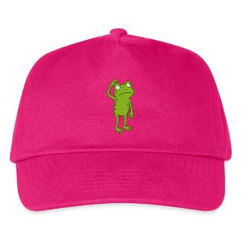 Frosch verwirrt  - Kinder Basecap - Fuchsia - Vorne
