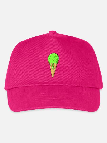Eis | Grünes Eis Eiscreme | IceCream - Kinder Basecap - Fuchsia