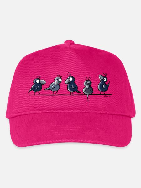 Funny Raben - Kinder Basecap - Fuchsia