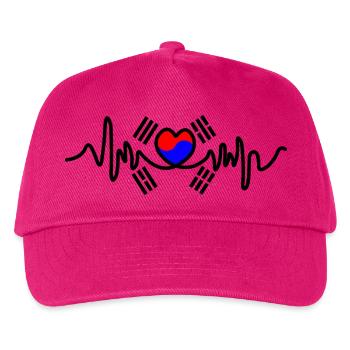 Corée du Sud drapeau cardio dur coup - Casquette de baseball Enfant - fuchsia - Devant