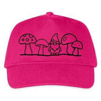 Dwarf with mushrooms - Kids’ Baseball Cap - fuchsia - Front