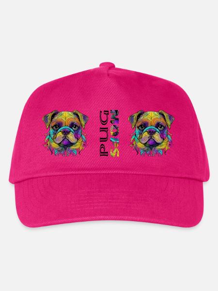 Mops - Kinder Basecap - Fuchsia