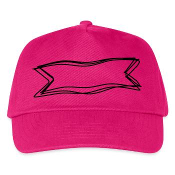 Schriftband handgezeichnet - Kinder Basecap - Fuchsia - Vorne