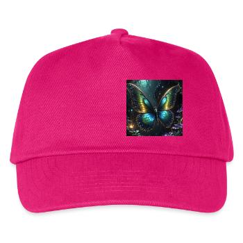 Schmetterling - Kinder Basecap - Fuchsia - Vorne