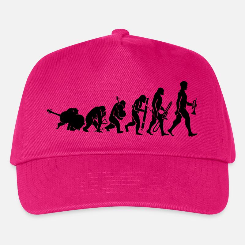 Evolution mit Musik - Kinder Basecap - Fuchsia