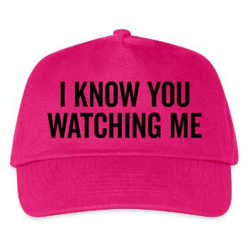 Ich weiß, dass du mich beobachtest - Kinder Basecap - Fuchsia - Vorne