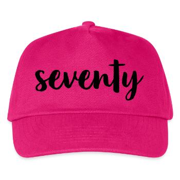 70 seventy 70th Birthday Gift Number 70 Number - Kids’ Baseball Cap - fuchsia - Front