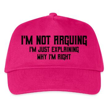 I m not arguing - Kids’ Baseball Cap - fuchsia - Front