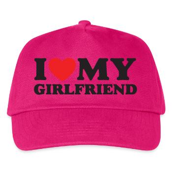 I Love My Girlfriend - Kids’ Baseball Cap - fuchsia - Front
