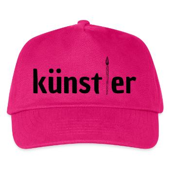 Künstler T Shirt - Kinder Basecap - Fuchsia - Vorne