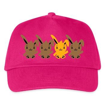 4 Hasen Freunde Unterschied Be Different Anders - Kinder Basecap - Fuchsia - Vorne
