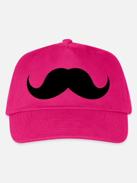Schnurrbart - Kinder Basecap - Fuchsia