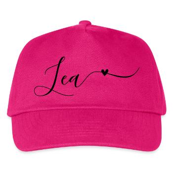 Lea Name Vorname Dekorativ - Kinder Basecap - Fuchsia - Vorne