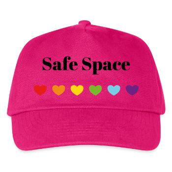 Rainbow Heart Parade Safe Space Gay Pride Ally - Kinder Basecap - Fuchsia - Vorne