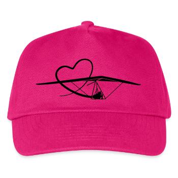 herzflug hängegleiter Geschenk - Kinder Basecap - Fuchsia - Vorne
