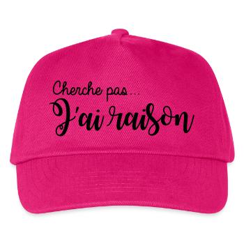 cherche pas... j'ai raison - Casquette de baseball Enfant - fuchsia - Devant