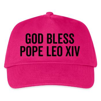 Que Dieu bénisse le pape Léon XIV - Casquette de baseball Enfant - fuchsia - Devant