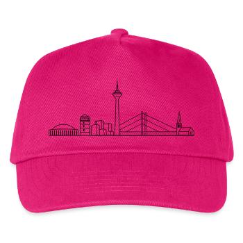 Dusseldorf Skyline Rhine Tower City Shirt Gift - Kids’ Baseball Cap - fuchsia - Front