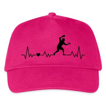 Tischtennis Herzschlag für Ping-Pong Champions - Kinder Basecap - Fuchsia - Vorne