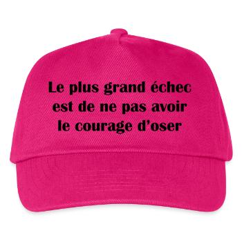 Courage d'oser - Casquette de baseball Enfant - fuchsia - Devant