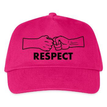 Respectez deux poings avec le texte 'RESPECT' - Casquette de baseball Enfant - fuchsia - Devant