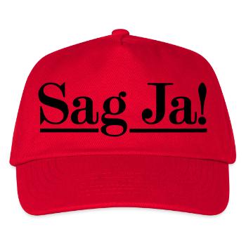 Sag Ja! Heiratsantrag Hochzeit Befehl Ansage - Kinder Basecap - Rot - Vorne