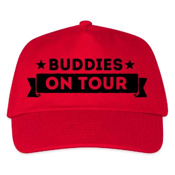 Buddies On Tour - Kinder Basecap - Rot - Vorne