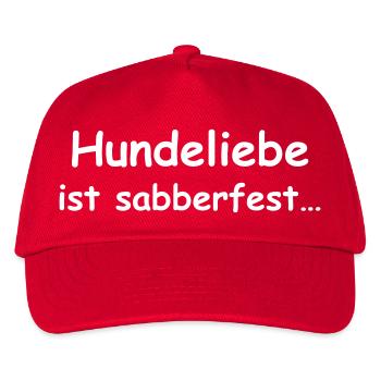Hundeliebe ist sabberfest - Kinder Basecap - Rot - Vorne