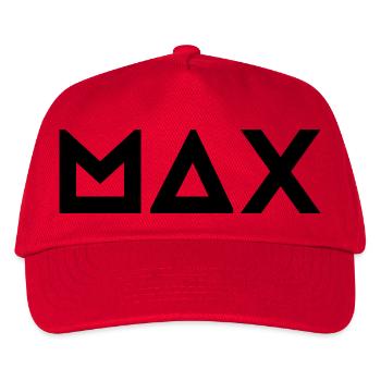 Vorname Max - Kinder Basecap - Rot - Vorne