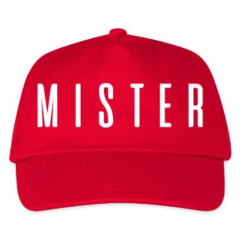 Mister ! Geschenkidee Sprüche - Kinder Basecap - Rot - Vorne