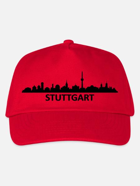 Skyline Stuttgart Name - Kinder Basecap - Rot