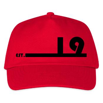 19_Black - Kinder Basecap - Rot - Vorne