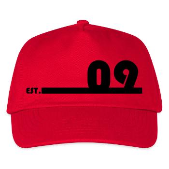 09_Black_Bauhaus93 - Kinder Basecap - Rot - Vorne
