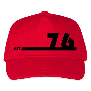 76_Black_Bauhaus93 - Kinder Basecap - Rot - Vorne