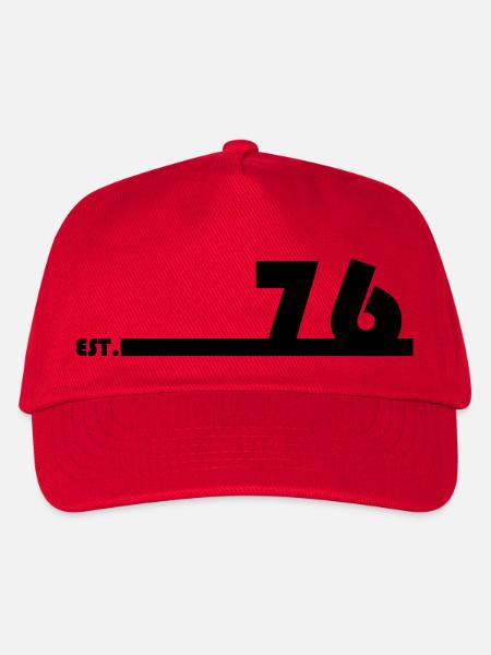 76_Black_Bauhaus93 - Kinder Basecap - Rot
