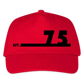75_Black_Bauhaus93 - Kinder Basecap - Rot - Vorne