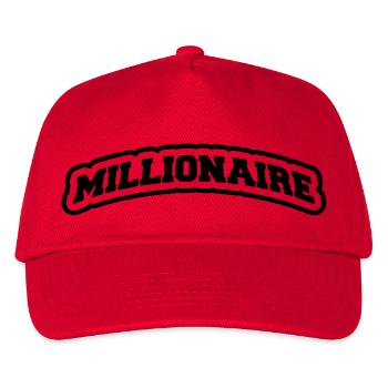 millionaire_tg1 - Kinder Basecap - Rot - Vorne