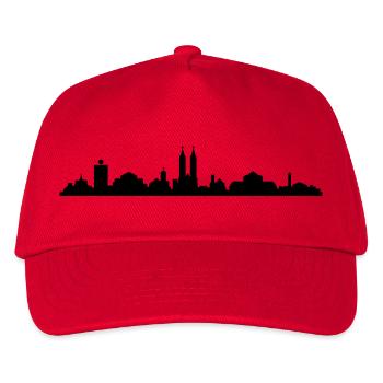Skyline Kassel - Kinder Basecap - Rot - Vorne