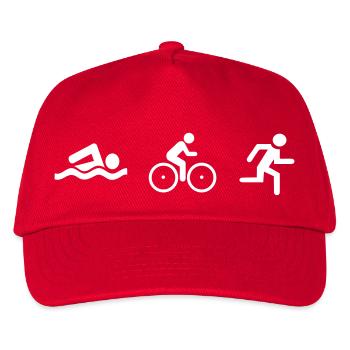 Triathlon - Kinder Basecap - Rot - Vorne
