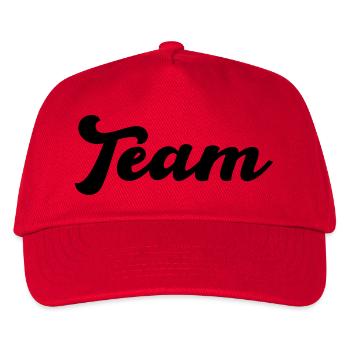 team - Kids’ Baseball Cap - red - Front
