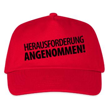 Herausforderung angenommen (dh) - Kinder Basecap - Rot - Vorne