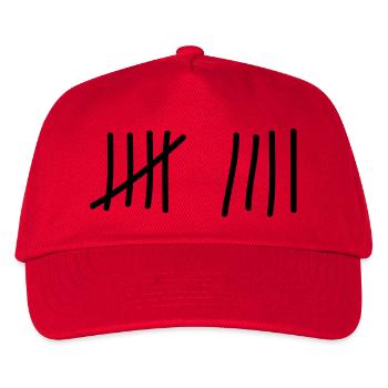 tage_zaehlen_9 - Kinder Basecap - Rot - Vorne