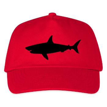 drawing shark shark scuba diving - Kids’ Baseball Cap - red - Front