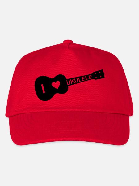 I love UKULELE - Kinder Basecap - Rot