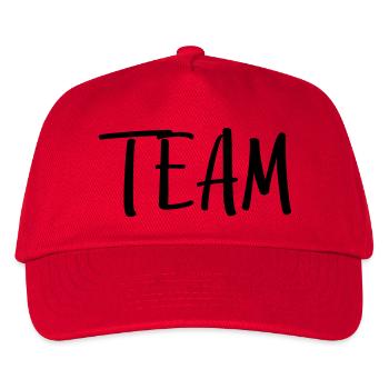 team - Kids’ Baseball Cap - red - Front