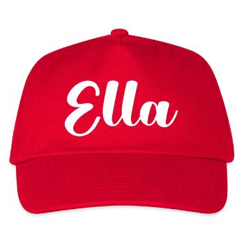 ella name - Kinder Basecap - Rot - Vorne