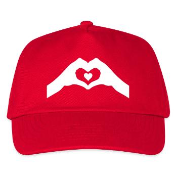 Mains Coeur - Casquette de baseball Enfant - rouge - Devant