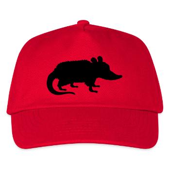 Silhouette Opossum Design - Kids’ Baseball Cap - red - Front
